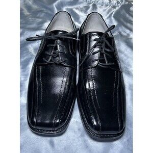 Stacy Adams Men’s Lace Up Square Toe Black Dress Shoes Size 9W